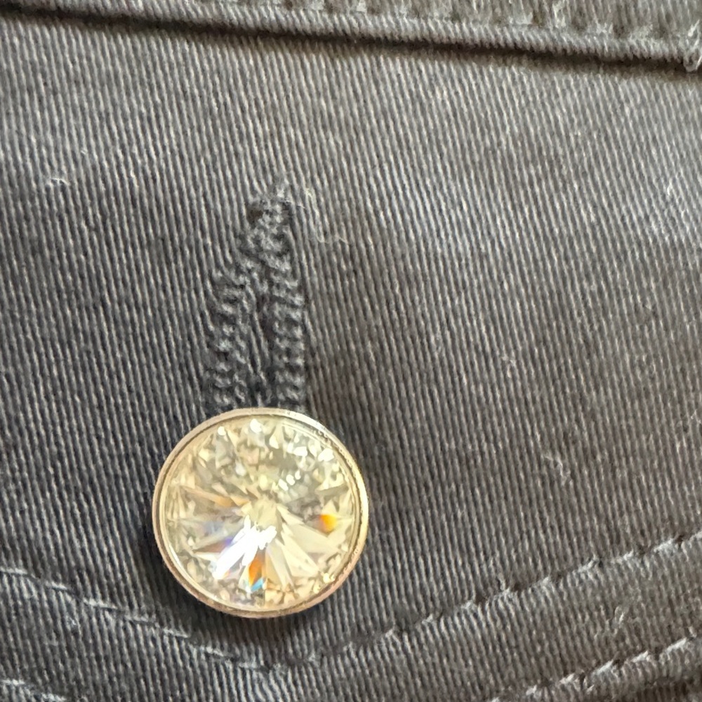 Christine Alexander Black studded Stars and Button Down vest. Rhinestones - Picture 9 of 11